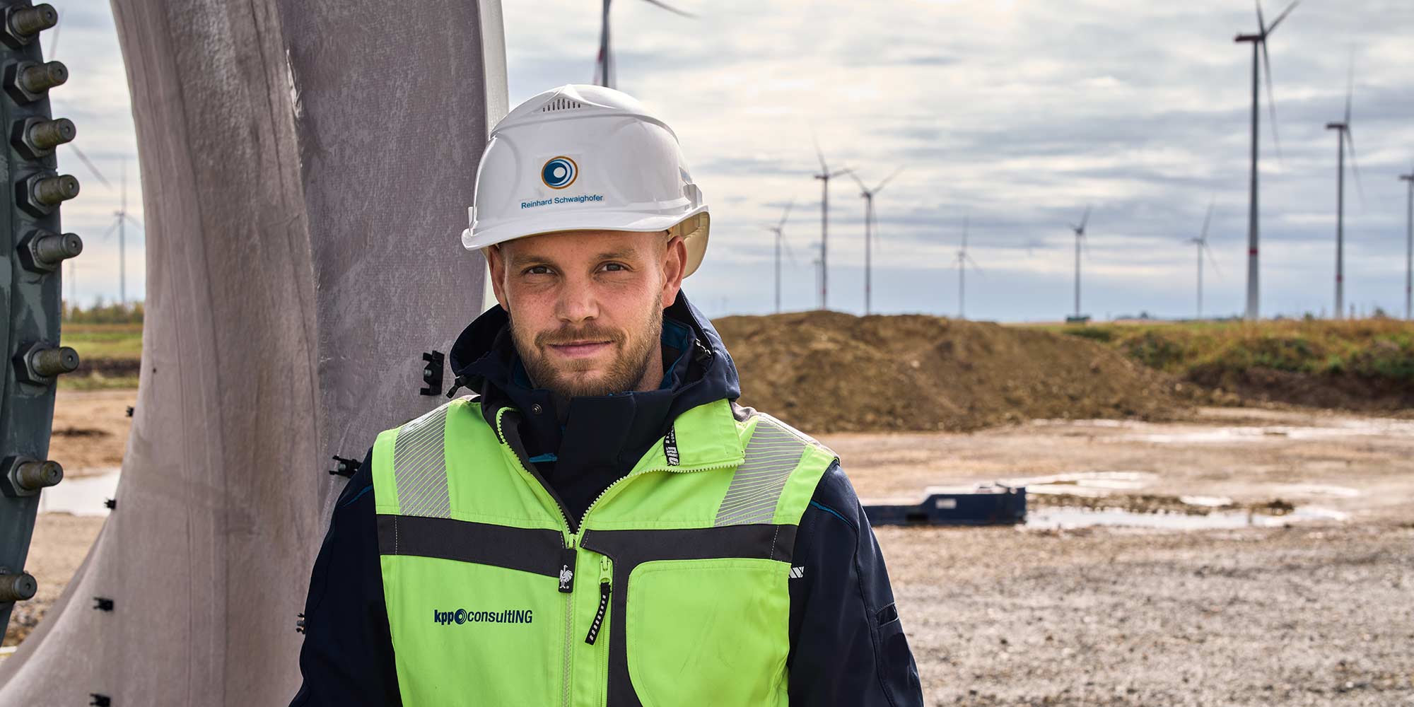 Windpark Baustelle mit Reinhard Schwaighofer